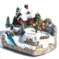 Christmas Ornaments European Style Luminous Music Small House LED Lights Snow House Window Christmas Decoration Gift