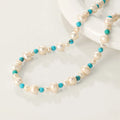 Nagosa Women Jewelry Gold Vermeil 925 Sterling Silvet Turquoise Freshwater Pearl Beaded Necklaces
