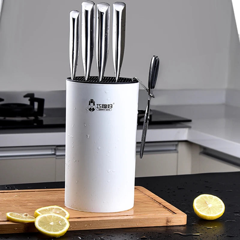 QXF 6-pieces All Stainless Steel Professional Hollow Handle Kitchen Chef Knife Set