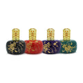 Ceramic Aromatherapy Lamp Small Circle Trace Gold Flower Essential Oil Aromatherapy Container Perfume Lamp for Tea Scent