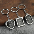 Wholesale Mini love square Photo Key Ring Promotional Advertising Gift Photo Frame Couple Keychain