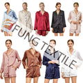 Fung 6002 Pajama Sets Home Nightwear Wholesale Pajama Sets Women Two Pieces Long Sleeve Satin  Pajama Sets