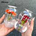 200ml 250ml 330ml 500ml 650ml Pet Cans Customized Logo Clear Plastic Pet Cans Beverage Coffee Cans