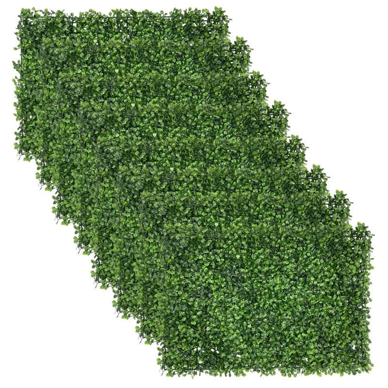 DYG Artificial Para Pared Garden Backyard Artificial Grass Panel Faux Plant Green Wall Decor Boxwood Hedge Panels