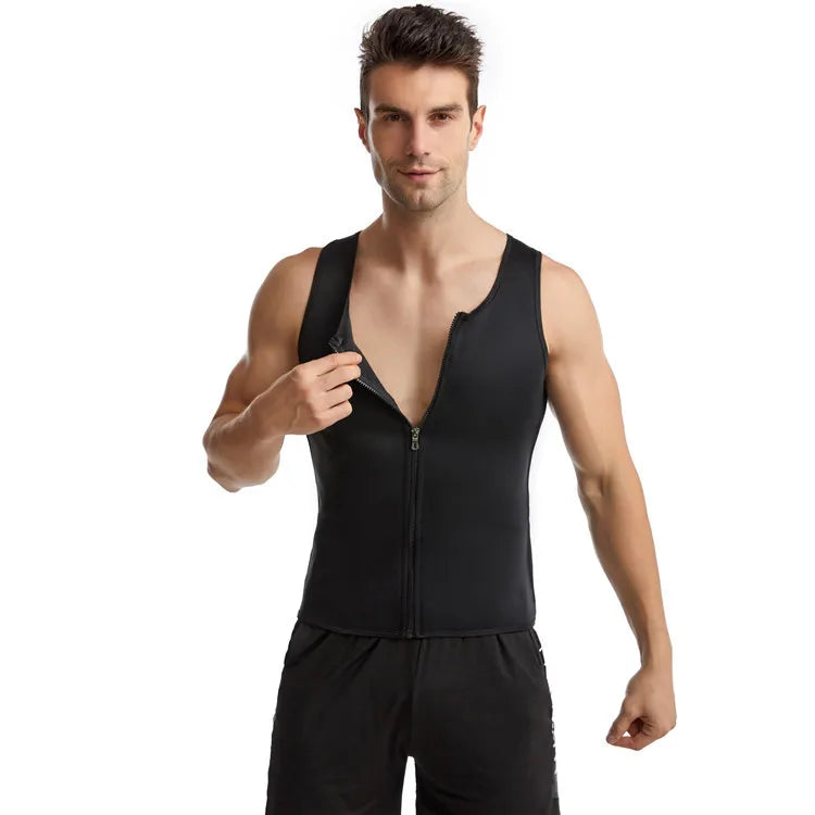 Belly Fitness Clothing Large Size Three Rows of Mouth Sealing Waist Burst Sweat Corset for Man
