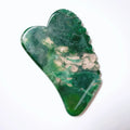 DIY Hot Selling Spiky Moss Agate Square Shape Massage Therapy Apparatues New Shape Gua Sha Stone