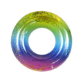 Gorgeous Glittery PVC Inflatable Pool Floats Shimmering Summer Swimming Tubes Stylish Water Relaxation Lounging Rings Children