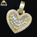 Goldleaf Jewelry Custom 925 Sterling Silver Pendants & Charms Iced VVS Moissanite Hip Hop Style for Men