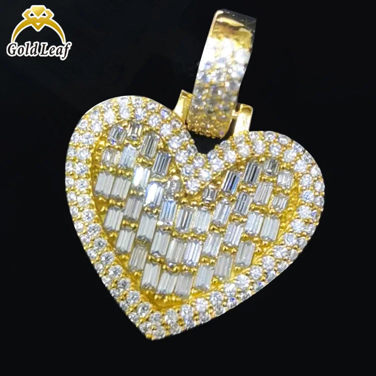 Goldleaf Jewelry Custom 925 Sterling Silver Pendants & Charms Iced VVS Moissanite Hip Hop Style for Men