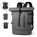 2025 New Custom Logo Roll-top Expandable Backpack Lightweight Casual Waterproof Travel School Bag Business Laptop Backpack
