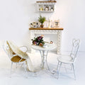 Innova Eco-friendly Modern Rustic Living Room Hotel Furniture White Iron Metal Coffee Chair for Apartment Garden Patio Wedding