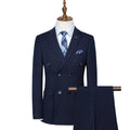 S6499F 2023 Drop Shipping High-quality Custom Double -ribs Buckle Slim Wedding Dress Groom Three -piece Men's Suit