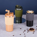 Hot Sell Dwells Sweden Leakproof Travel Coffee Mug with Silicone Holder Sleeve 450ml Thermal Insulation Tumbler Car Mug Double