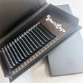 Custom Individual Velvet Lash Trays Wholesale Matte Dark Black Volume Silk Eyelash Extensions Cashmere Lash Extension Supplies