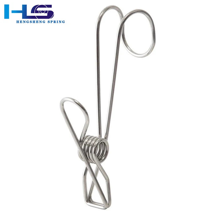 Hengsheng Chinese Factory Natural Color 316 Stainless Steel Clip  Pegs Extended Pin With Hook