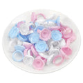Beauty Tools Blooming Cup Flower Glue Ring Easy Fans Disposable Colorful Heart Glue Rings Holder Eyelash Glue Rings