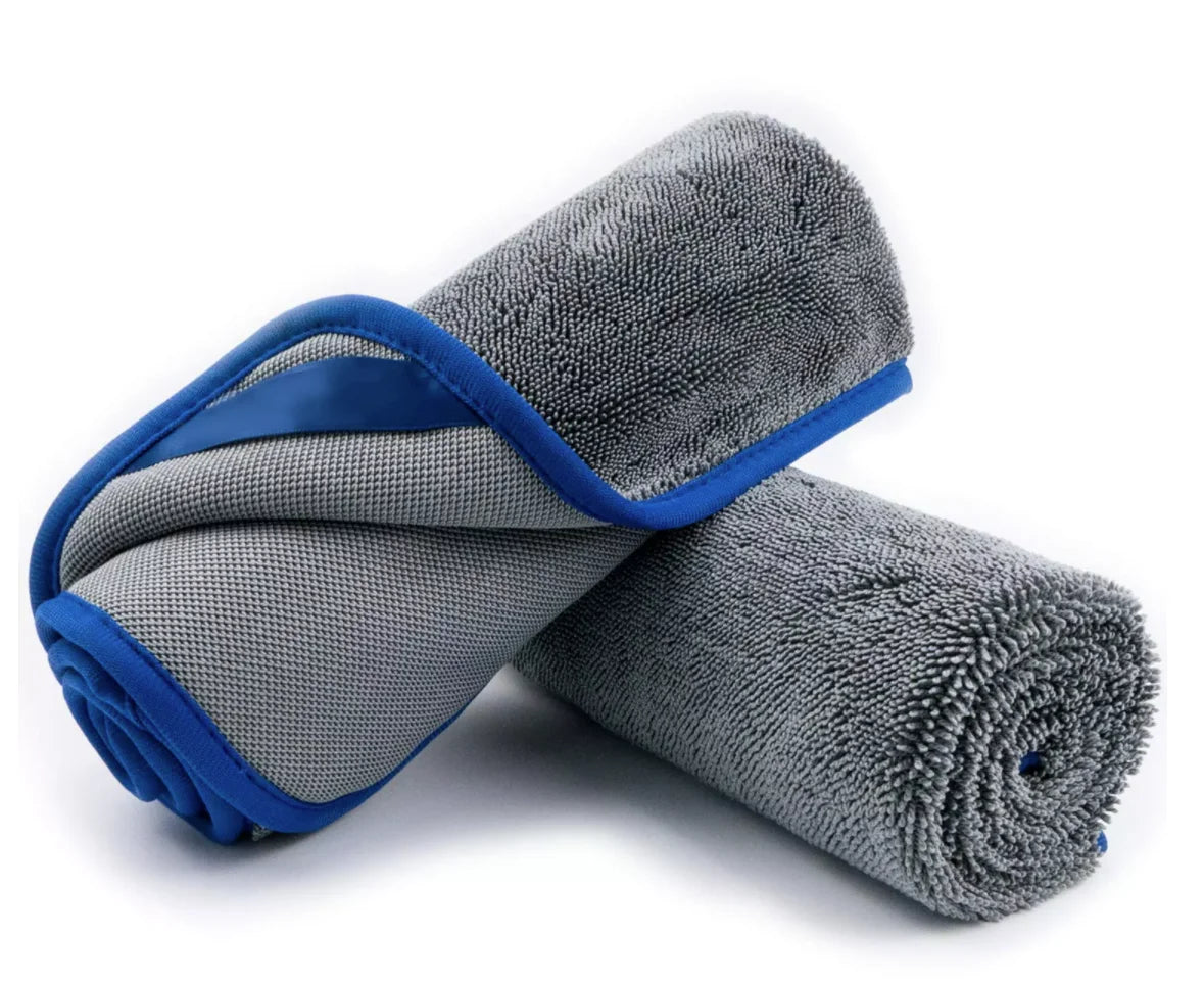 JIEXU Eco-Friendly 620gsm Factory Outlet Large Size 80/20 Blend Single Side Twisted Loop Microfiber Border Edge Towel Cleaning