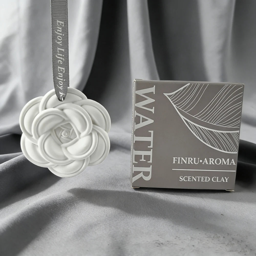 Stocked Hanging Wardrobe Car Scented Ceramic Aroma Plaster Air Freshener Handmade Porcelain Flower Home Fragrance Oil Diffuser