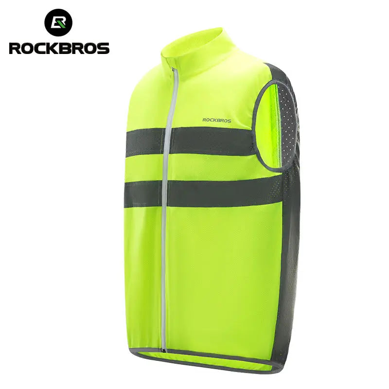 ROCKBROS Work Safety Vest Jacket Reflective Safety Cycling Running Breathable High Visibility Reflective Cycling Vest
