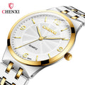 CHENXI 055 New Couples Watches Famous New Waterproof Golden Stainless Wrist Watch Sport Quartz Watch 055 Relogio Masculino