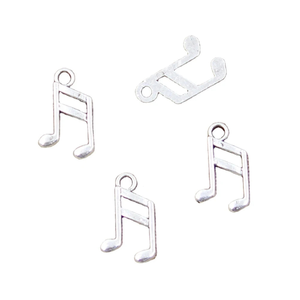Charms Lovely Musical Note 13x8mm Tibetan Silver Color Pendants Antique Jewelry Making DIY Handmade Craft