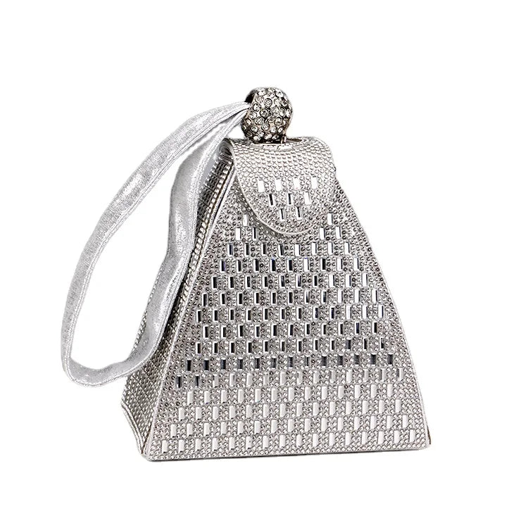 Party Clutch Bags for Women Luxury Ladies Evening Bag Triangle Wedding Bridal Bag