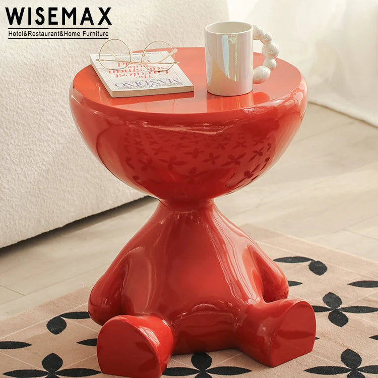 WISEMAX FURNITURE Hot Selling Home Furniture Nordic Style Stereoscopic Human Shape Resin Coffee Table for Living Room
