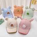 Kids 52CM 2-6years Summer Kids' Cute Bear Pattern Cotton Baseball Hat Wholesale 2025