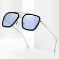 Iron Man Style Sunglasses for Men and Women Fashion Polygon Metal Sun Glasses for Male