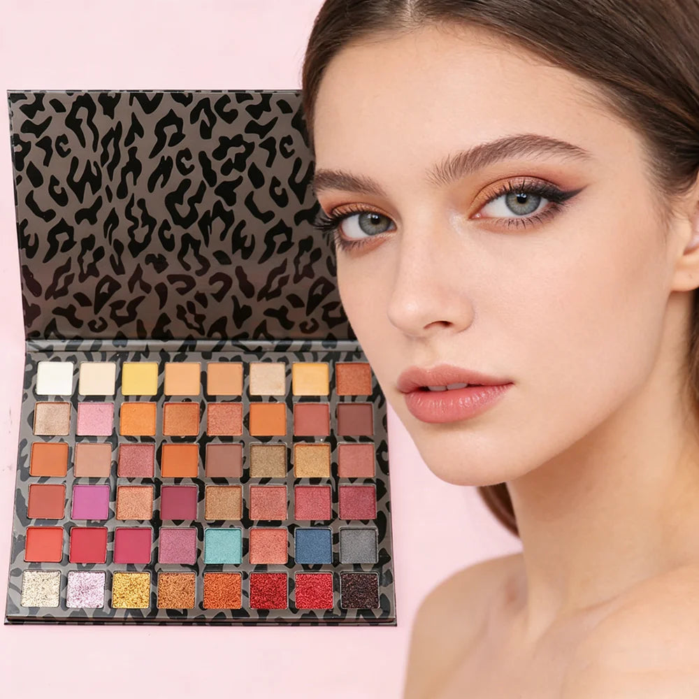 Private Label Vegan Eyeshadow Palette 48 Matte Shimmer Bright Colors Waterproof Pressed Pigments for Eye Makeup Cosmetics