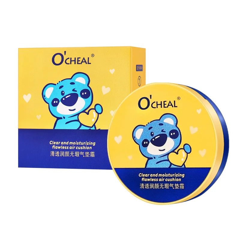 O'CHEAL Private Label Custom Cute Bear Clear Moisturizing Air Cushion BB&CC Cream Foundation Makeup for Daily Life