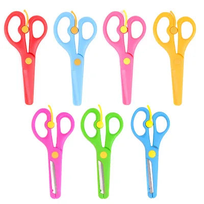 Art Craft Preschool Kids Training Stainless Steel Scissors Children Safety Scissors