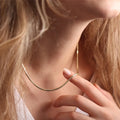 EManco Snake Chain Choker Stainless Steel Necklace Minimalist Collar for Women Man Jewelry Wedding Party Gift