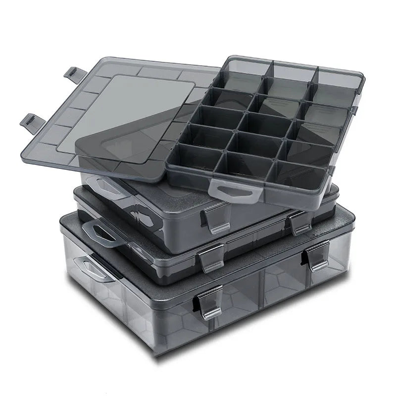 Multi-compartment Parts Box Transparent Plastic Electronic Accessories Toolbox Small Screw Box Storage Box