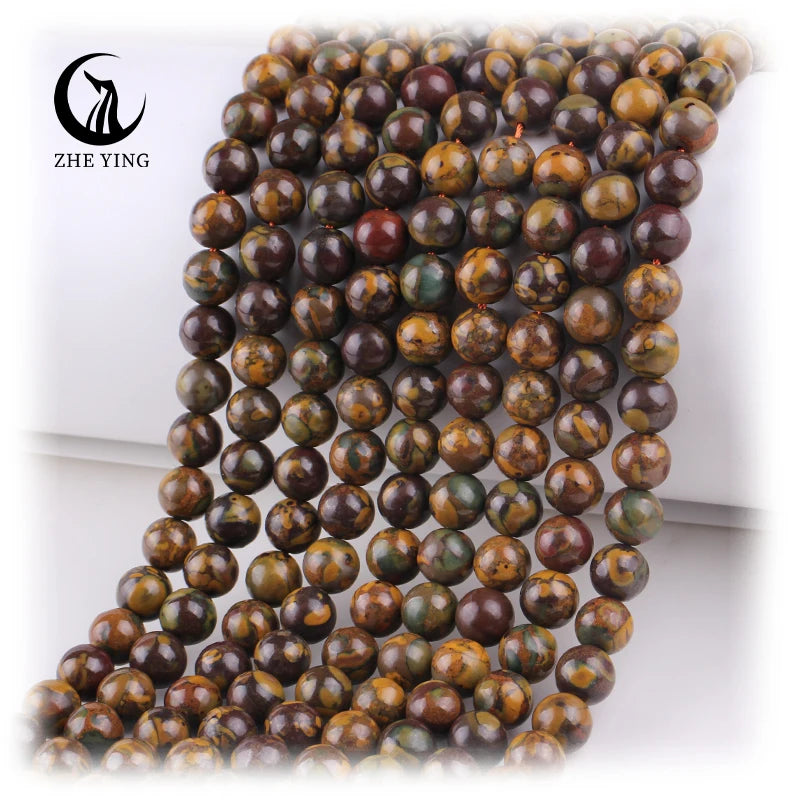 Zhe Ying 6/8/10mm Nuwa Stone Beads Heailing Crystal Gemstone Bracelet Natural Stone Nuwa Beads