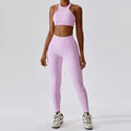 Quick Drying Tight Pilates Running Fitness Beautiful Back Sports Legging Yoga Set Women