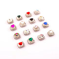 Italian Style DIY Zircon Love Series Bracelet Cross-Border Accessories Heart Shape Stainless Steel Main Material Shell