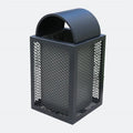 Outdoor Urban Furniture Steel Mesh Garbage Container Trash Can Outside Park Street Metal Waste Bin Commercial Recycling Dustbin