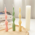 New Long Pole Candle Molds Plastic Pillar Candle Making Kit Large Cylinder Rib Candle Making Molds