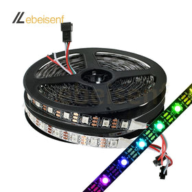 DC5V WS2812B RGB 5050SMD Individual Addressable Flexible FPCB Full Color LED Pixel Strip Dream Color IP30 No-Waterproof Lamp Bar