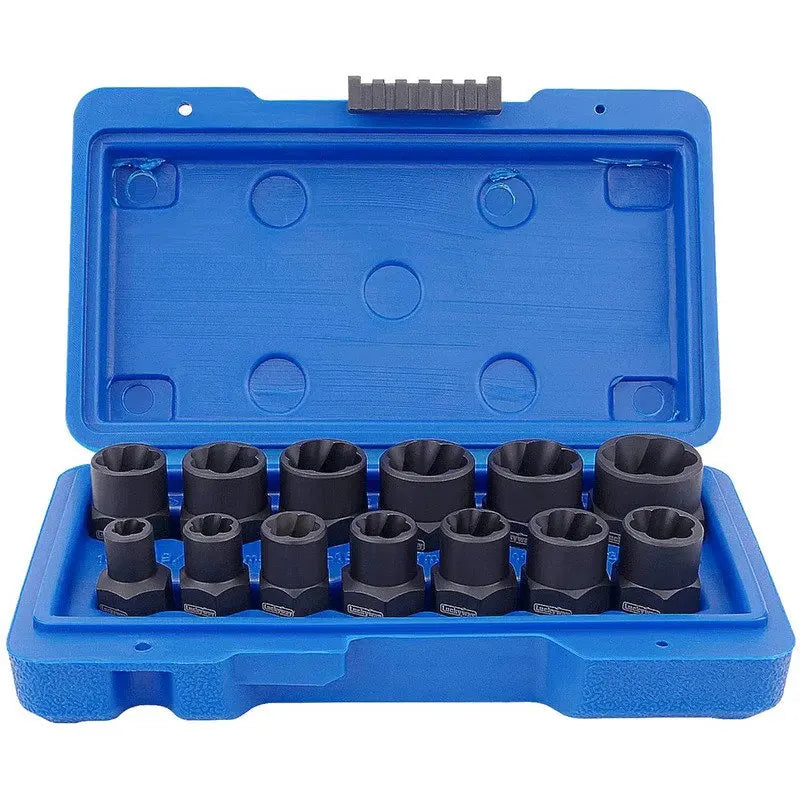13 Piece Nut Extractor Socket Impact Bolt Nut Screw Remover Tool Set Socket Wrench
