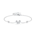 SL2039 925 Sterling Silver Cute Hollow Small Butterfly Chain Bracelet for Women's Everyday Vacation and Dating Wear Gift