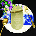 Personalized Die Cut Shape Gold Mirror Acrylic Dinner Bar Menu Card Engraving for Wedding Party