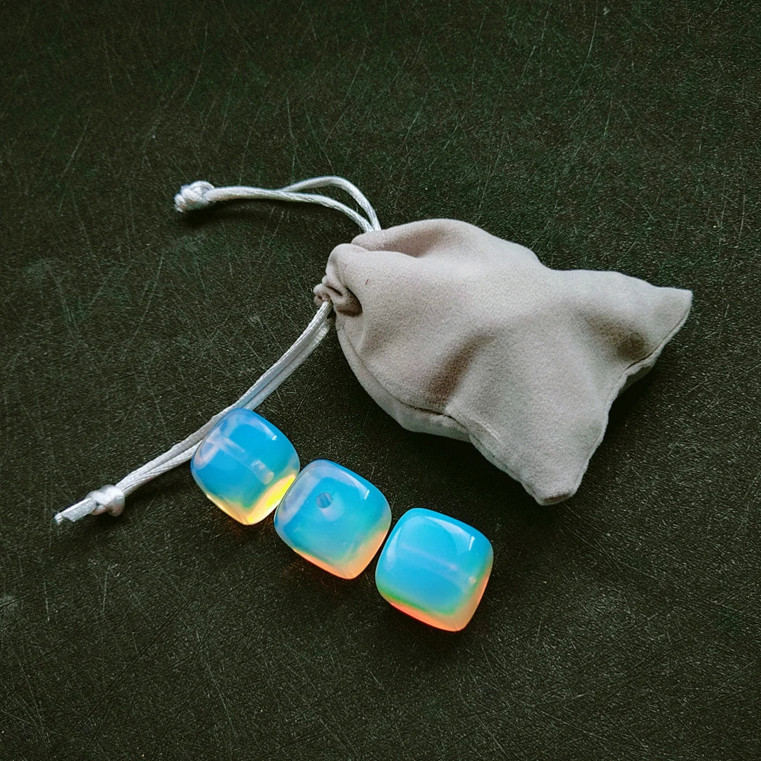 2026 Natural Stones Crystal Cubes Mini Opalite Incense Holder
