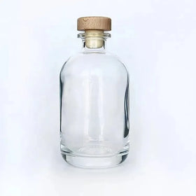 Wholesale clear Classical Empty Vodka Tequila Liquor Glass Bottle with Cork