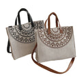 2023 Ladies Simple Fashion Canvas Tote Bag Japanese Printed Handbag with Open Closure Large Capacity Briefcase-Style Tote Bag