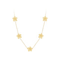 Latest 18K Gold Plated Stainless Steel Jewelry Simple Chain Clover Flower Charms Pendant for Women Gifts Necklace P243432