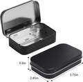 Metal Hinged Empty Tin Cans Box Container Mini Portable Small Storage Container Kit Tin Box Container Small Tin with Lid