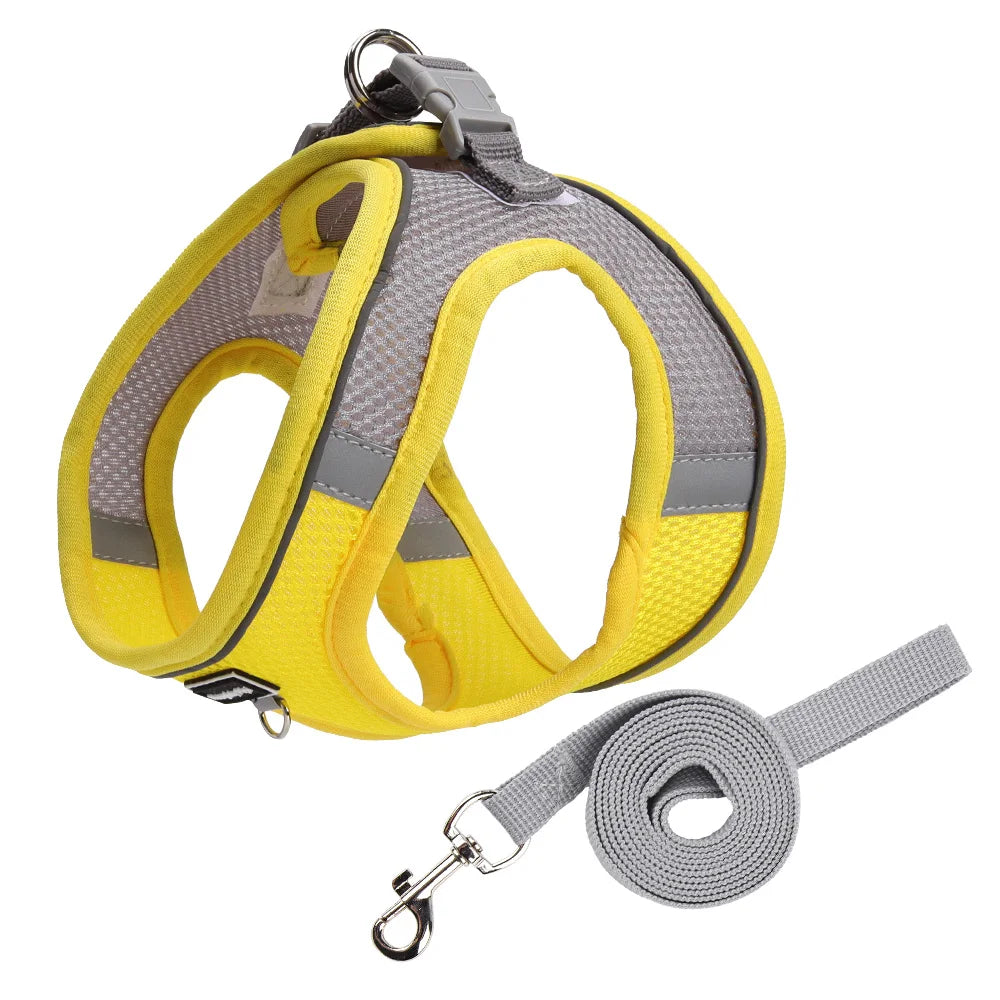 New Arrivals Reflective Dog Leash Lightweight Breathable Reflective Pet Chest HarnessBichon Frise Dog Harness