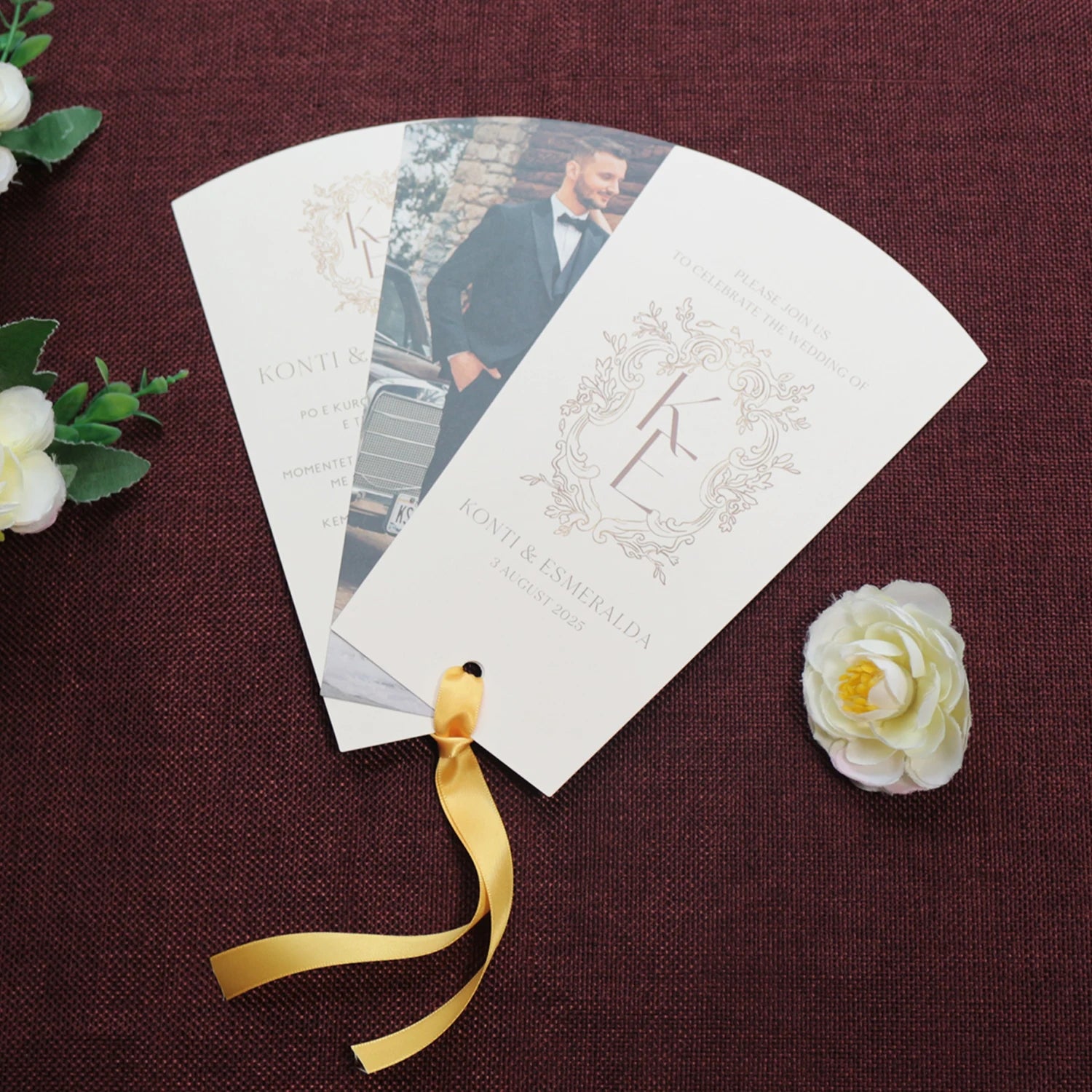Customized Fan Wedding Invitation Wedding Program Wedding Timeline Birthday Invitation Programme Card